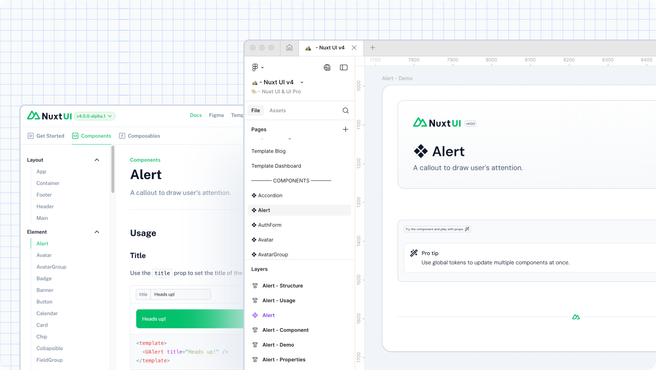 A screenshot of Nuxt UI Code & Figma Kit